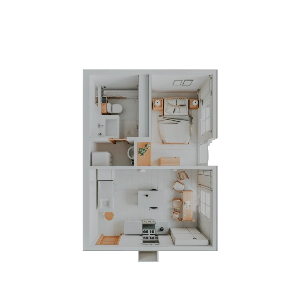 3 BHK floor plan preview